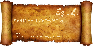 Szüts Lóránt névjegykártya